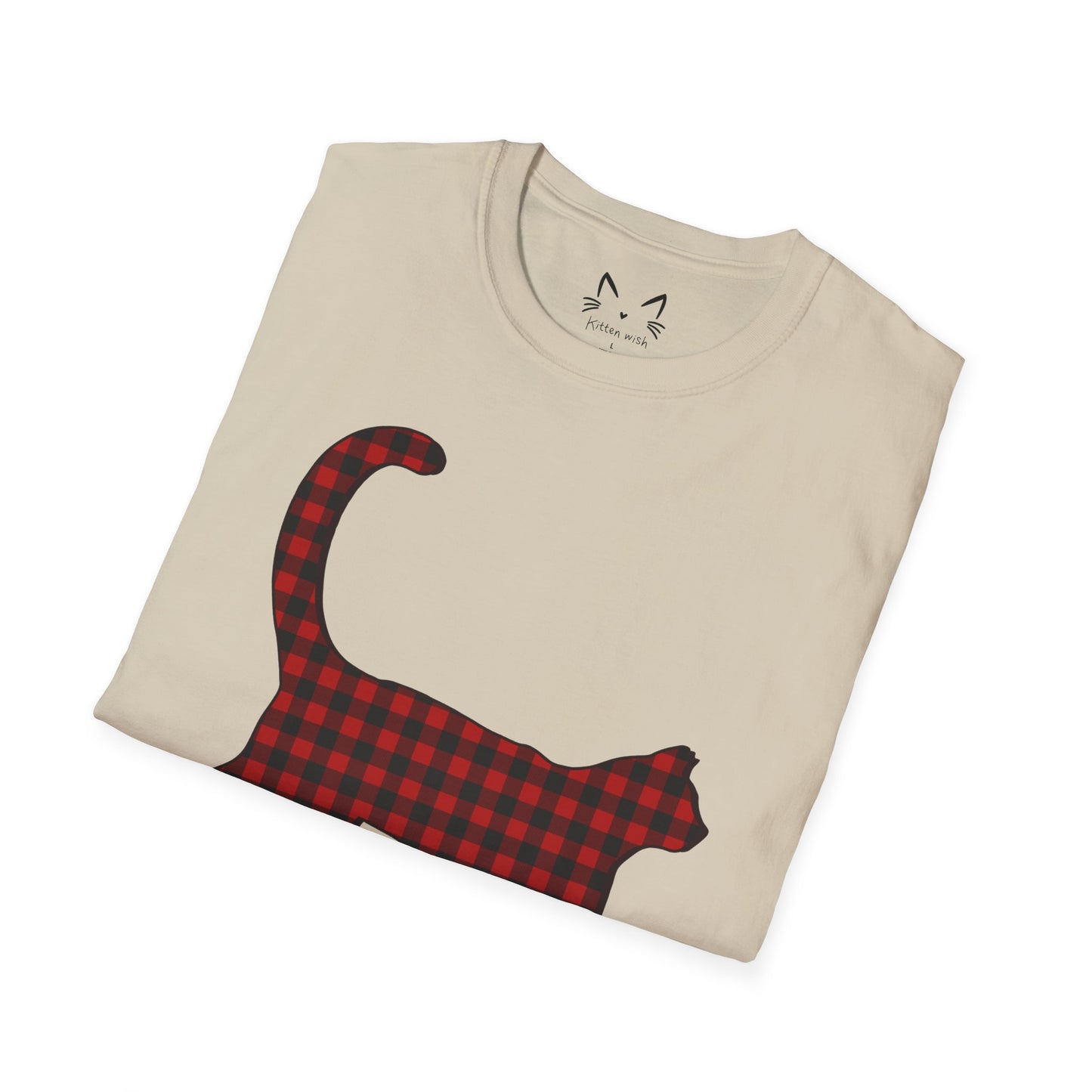 Red Tartan Cat T-Shirt