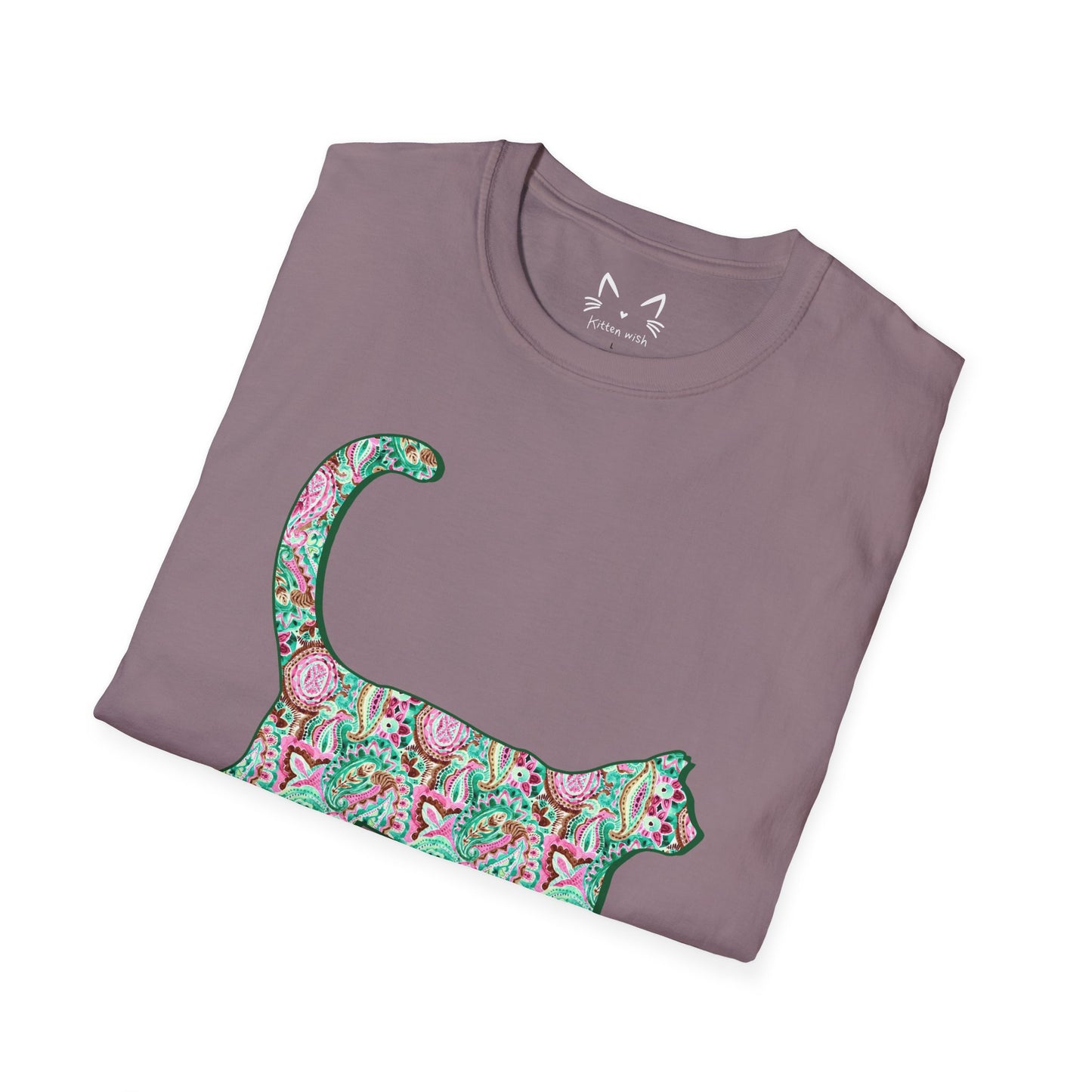 Indian Paisley Boho Cat T-Shirt