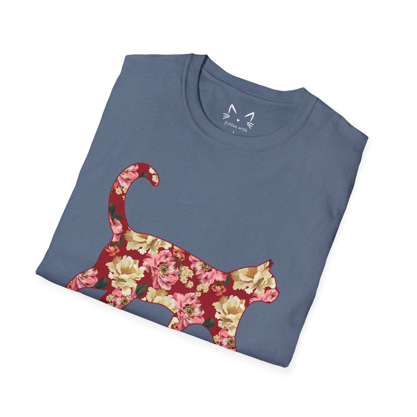 Traditional Floral Cat T-Shirt