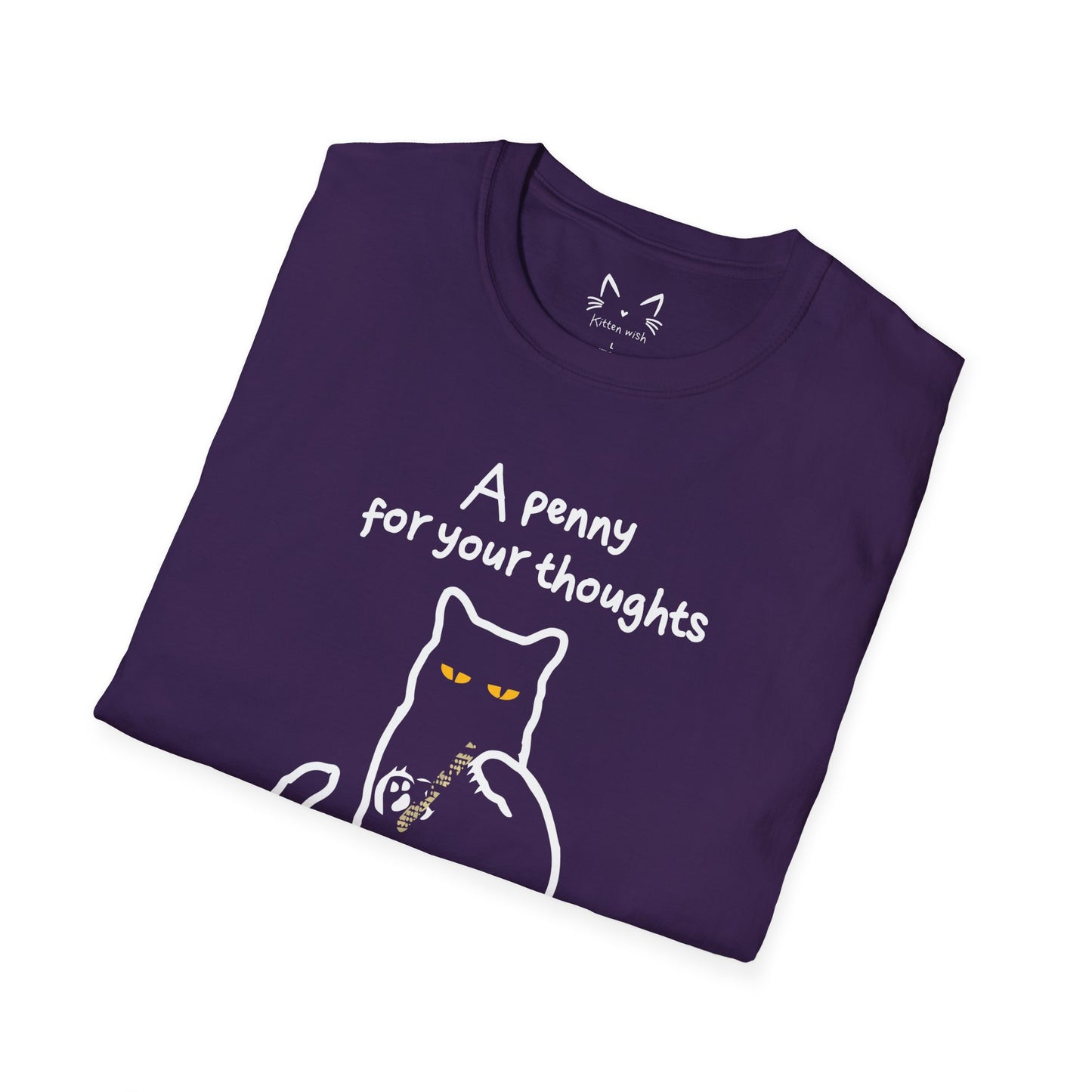 A Penny For Your Thoughts Cat T-Shirt