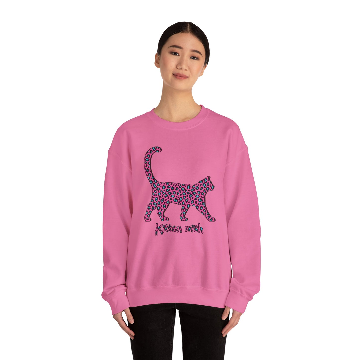 Pink Leopard Cat Sweatshirt