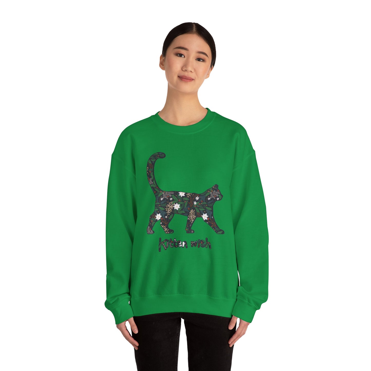 Winter Foliage Cat Sweatshirt