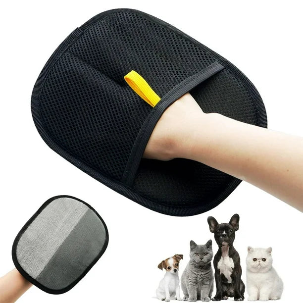 Pet Hair Removal Glove with Dual-Sided Electrostatic Bristles