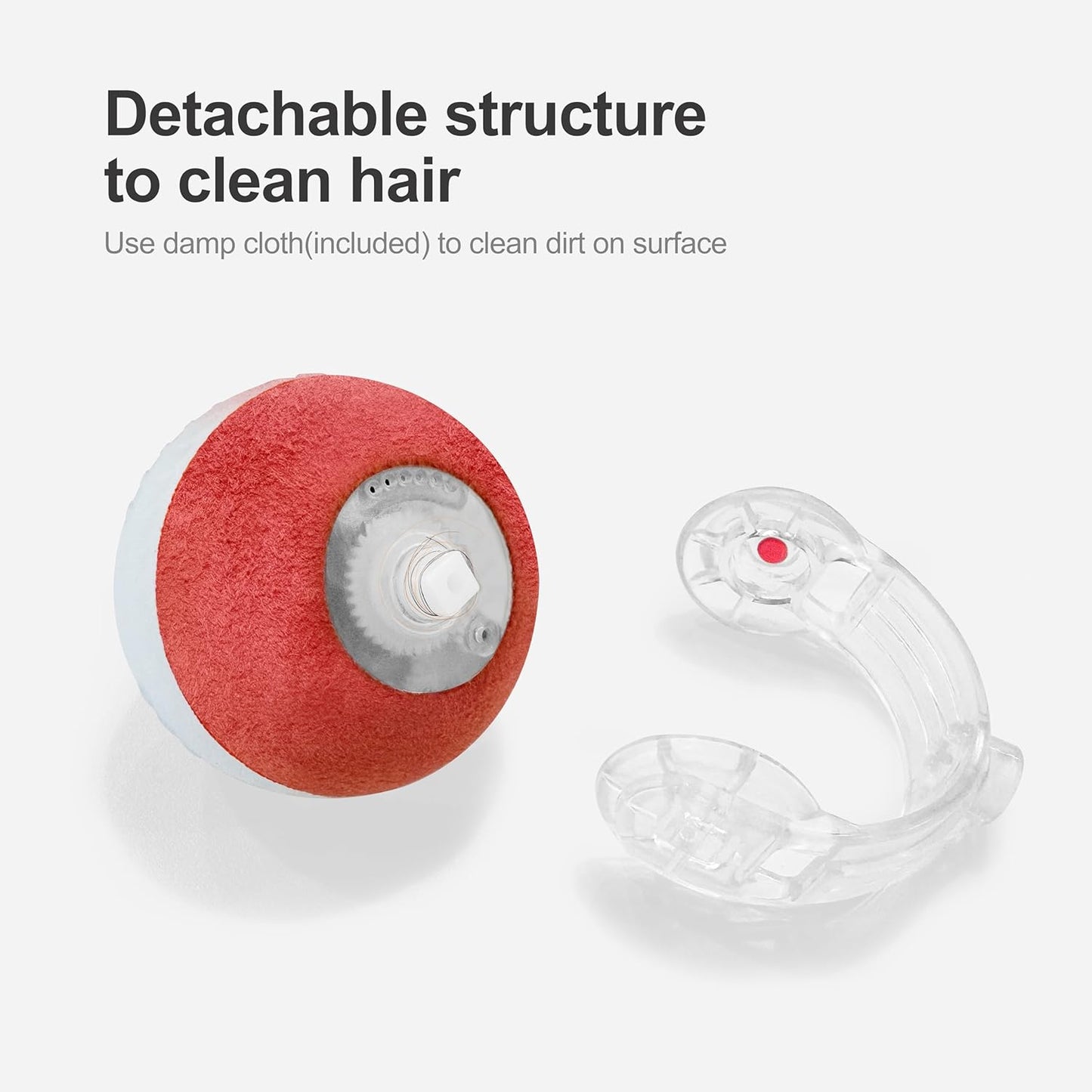 Interactive Cat Toys for Indoor Cats,The 3rd Generation Agile Moving Cat Ball with Elastic Mesh Tail