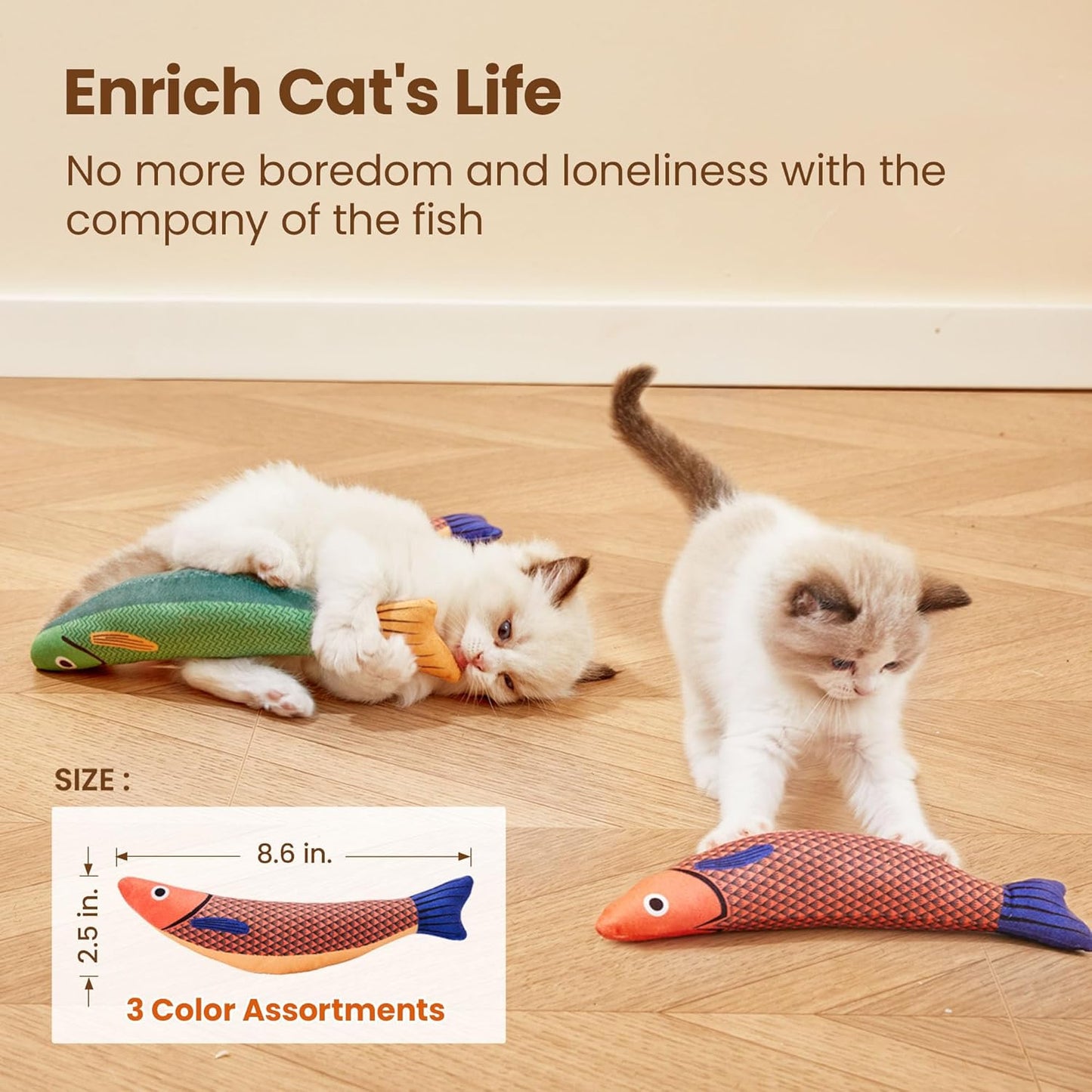Cat Toys Saury Fish - 3 Pack Catnip