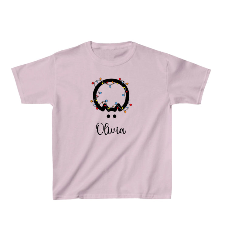 Family Christmas Cat Name Kids T-Shirt