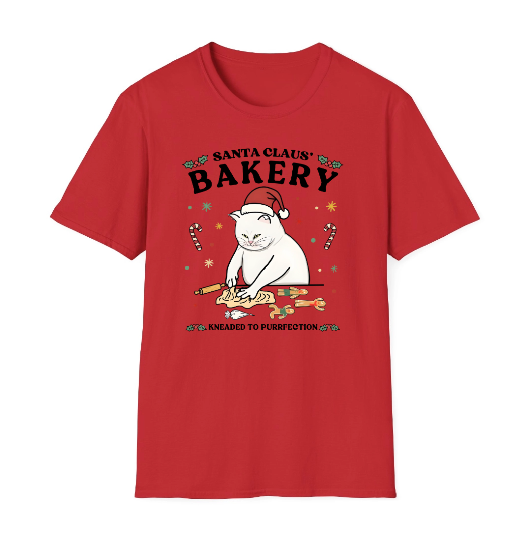 Santa Claus Bakery Cat T-Shirt