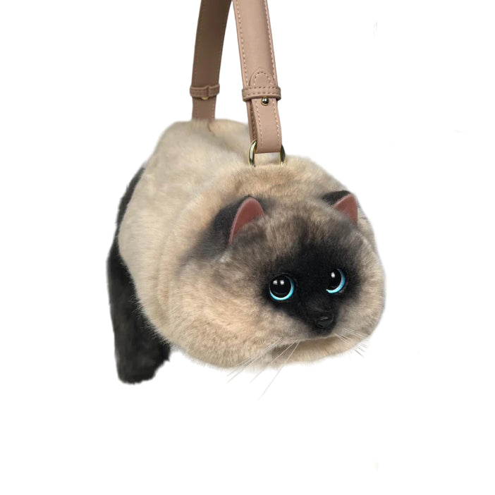 Kitty Amazingly Real Fluffy Cat Handbag