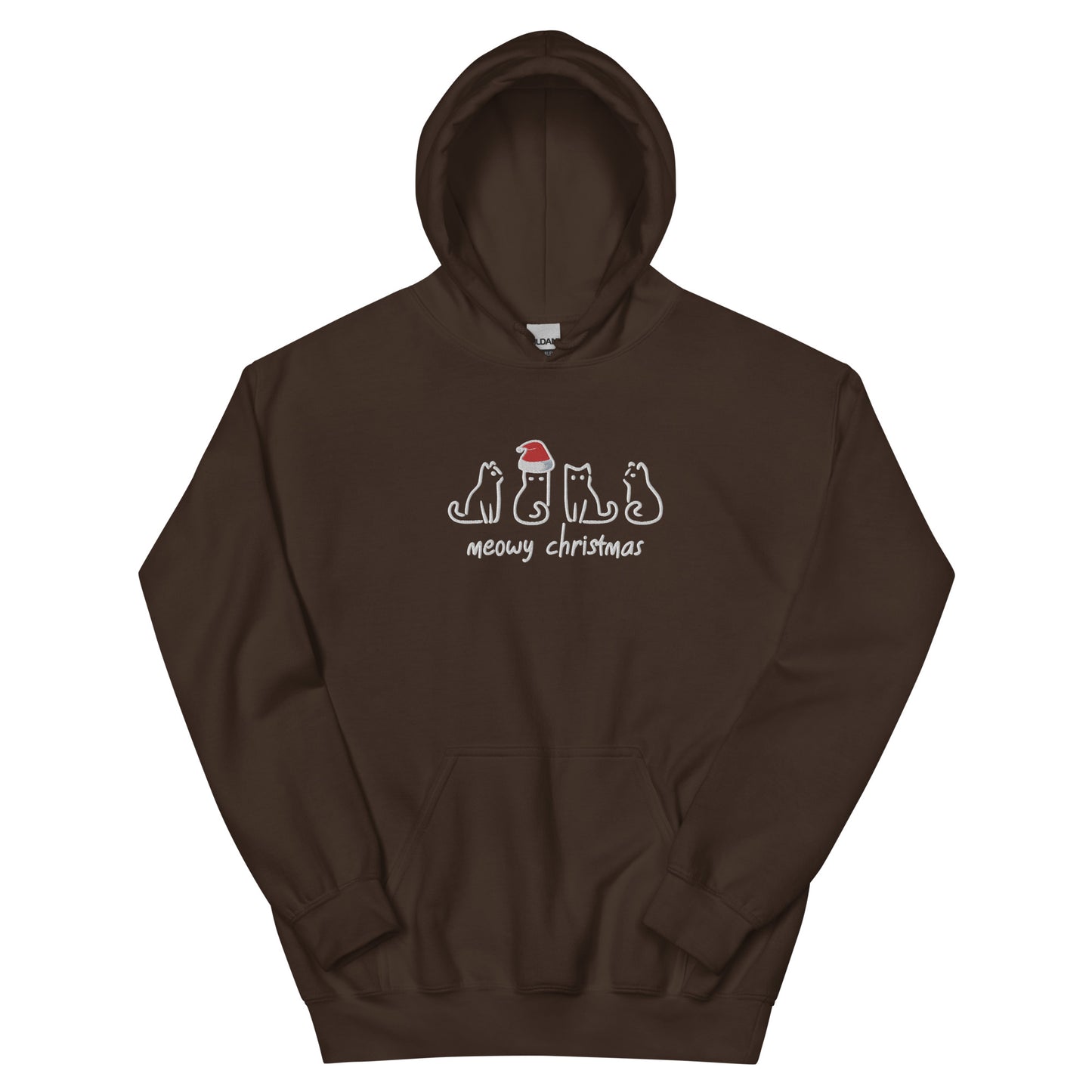 Meowy Christmas Embroidered Hoodie