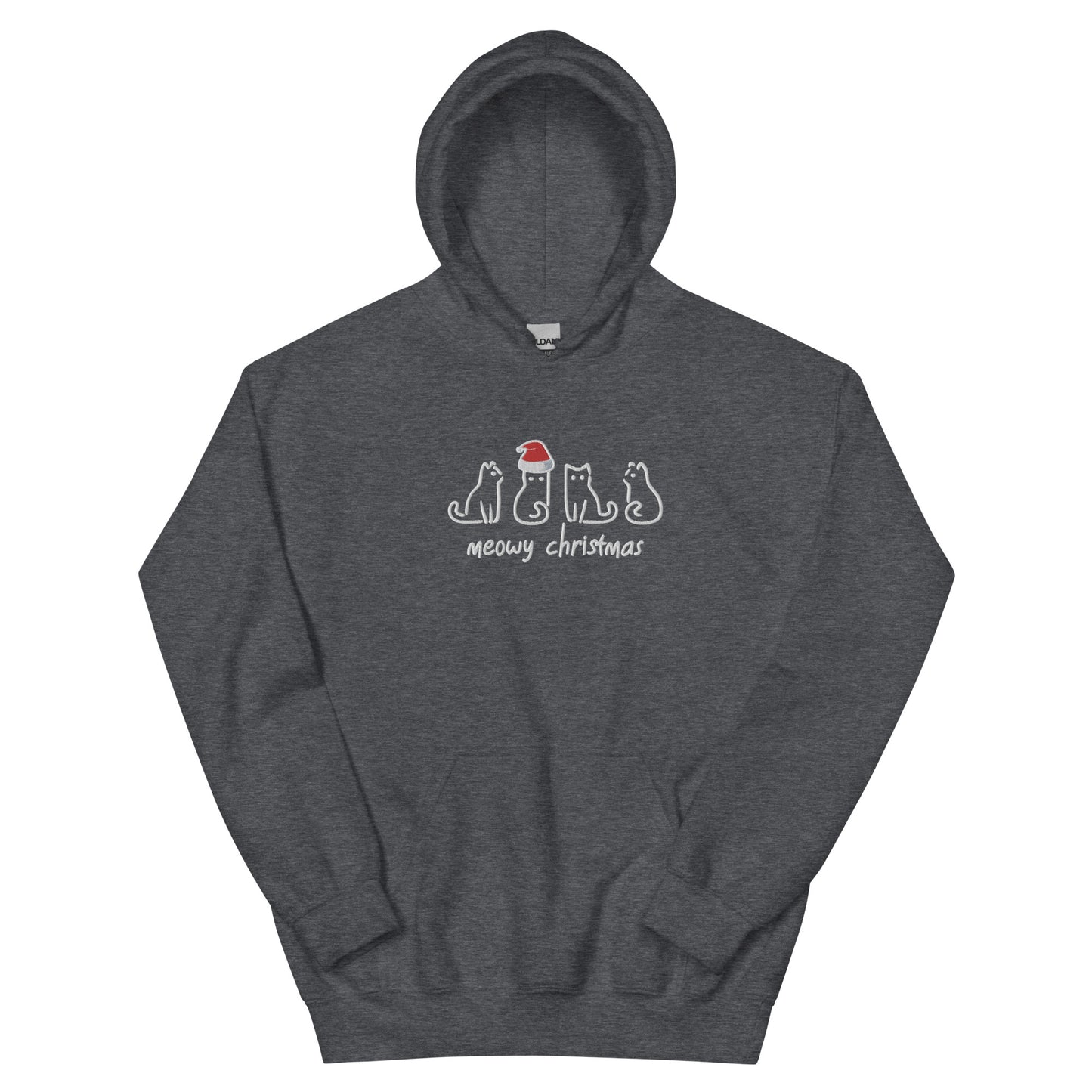 Meowy Christmas Embroidered Hoodie