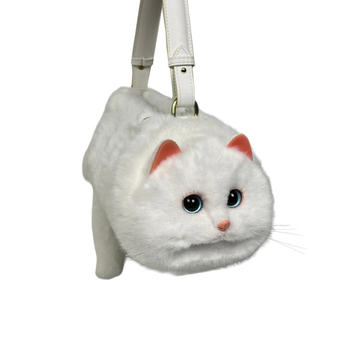 Kitty Amazingly Real Fluffy Cat Handbag