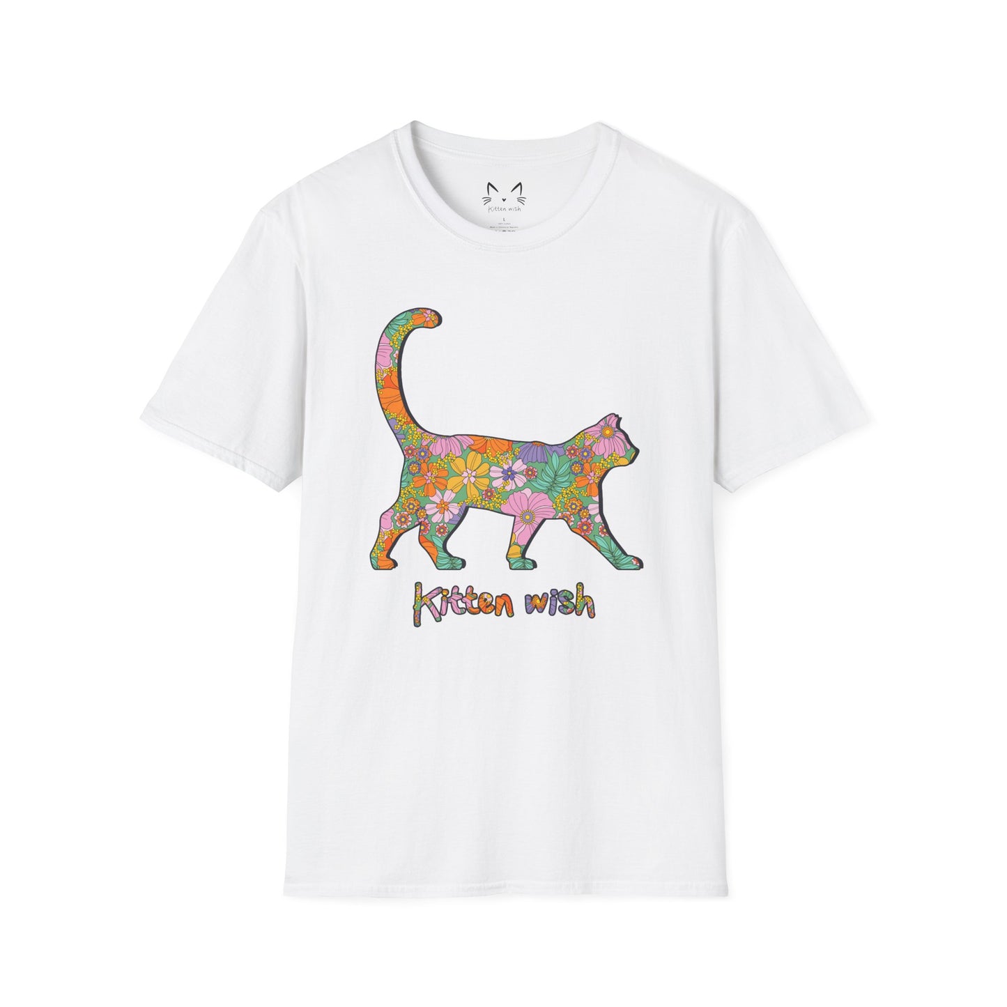 Retro Flower Cat T-Shirt