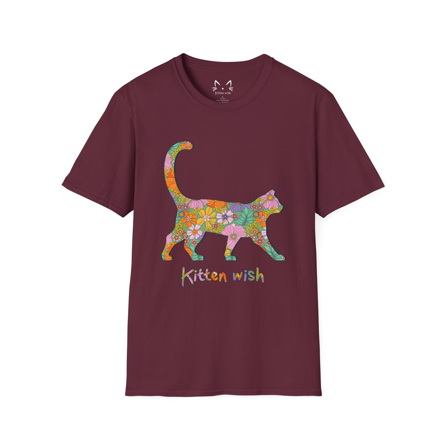 Retro Flower Cat T-Shirt