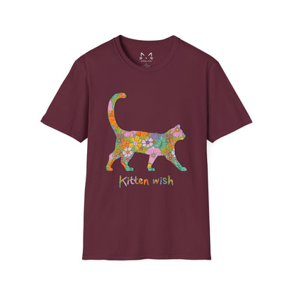 Retro Flower Cat T-Shirt