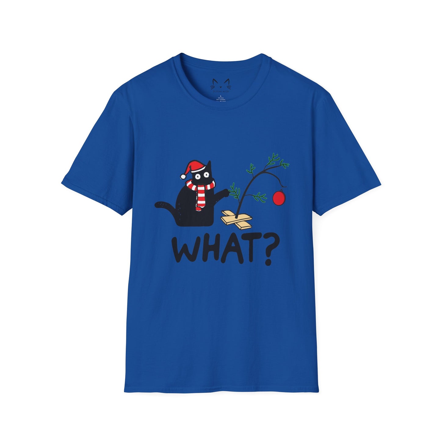 Cat What Christmas T-shirt