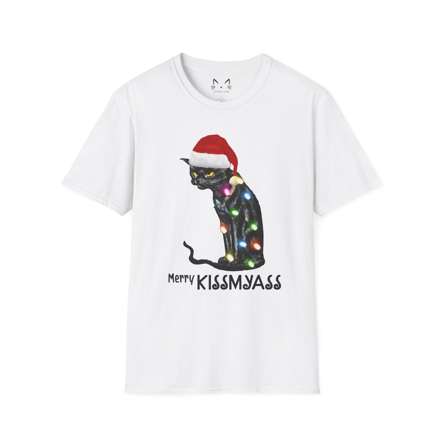 Merry Kissmyass Cat T-shirt