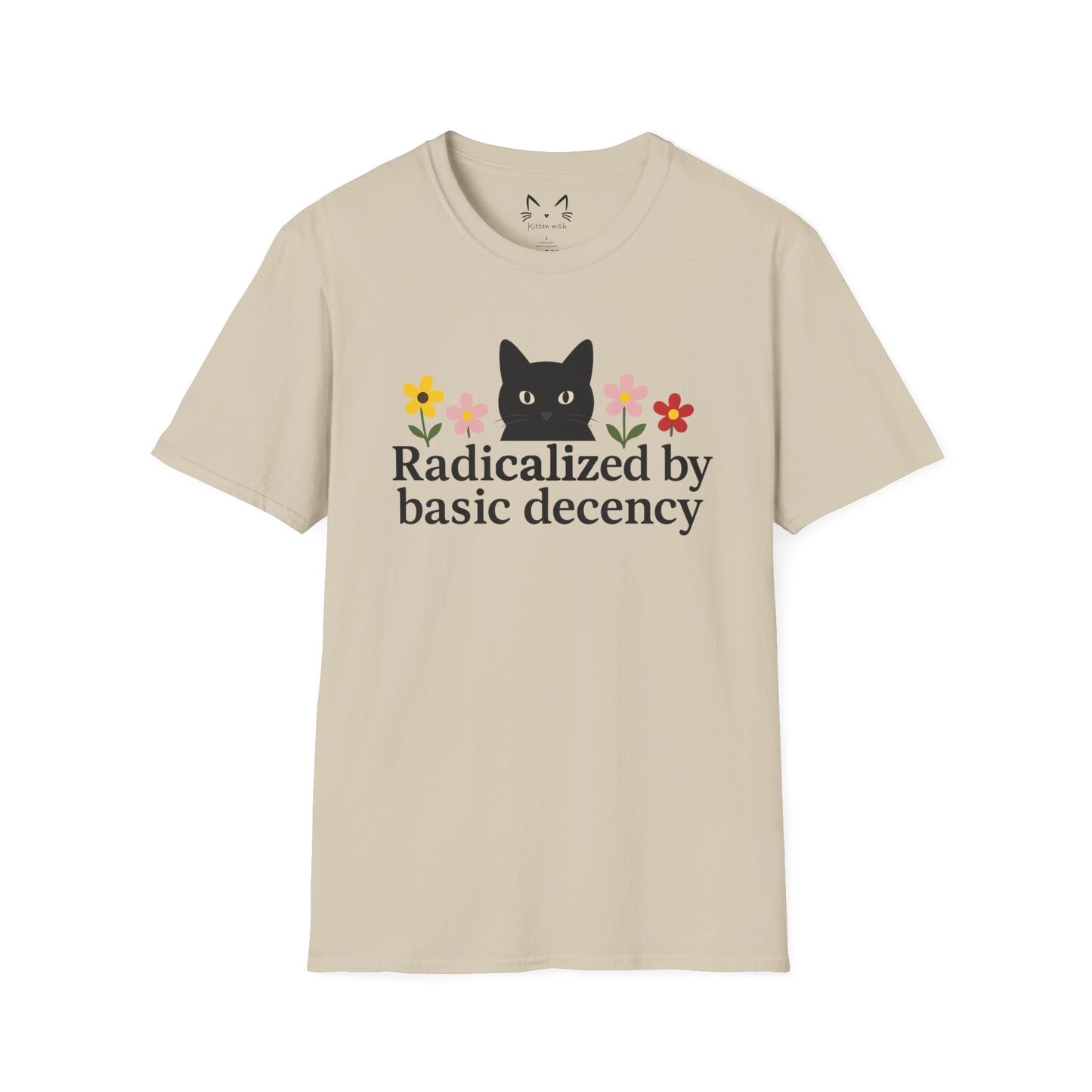 Radicalized by basic decency Cat T-Shirt