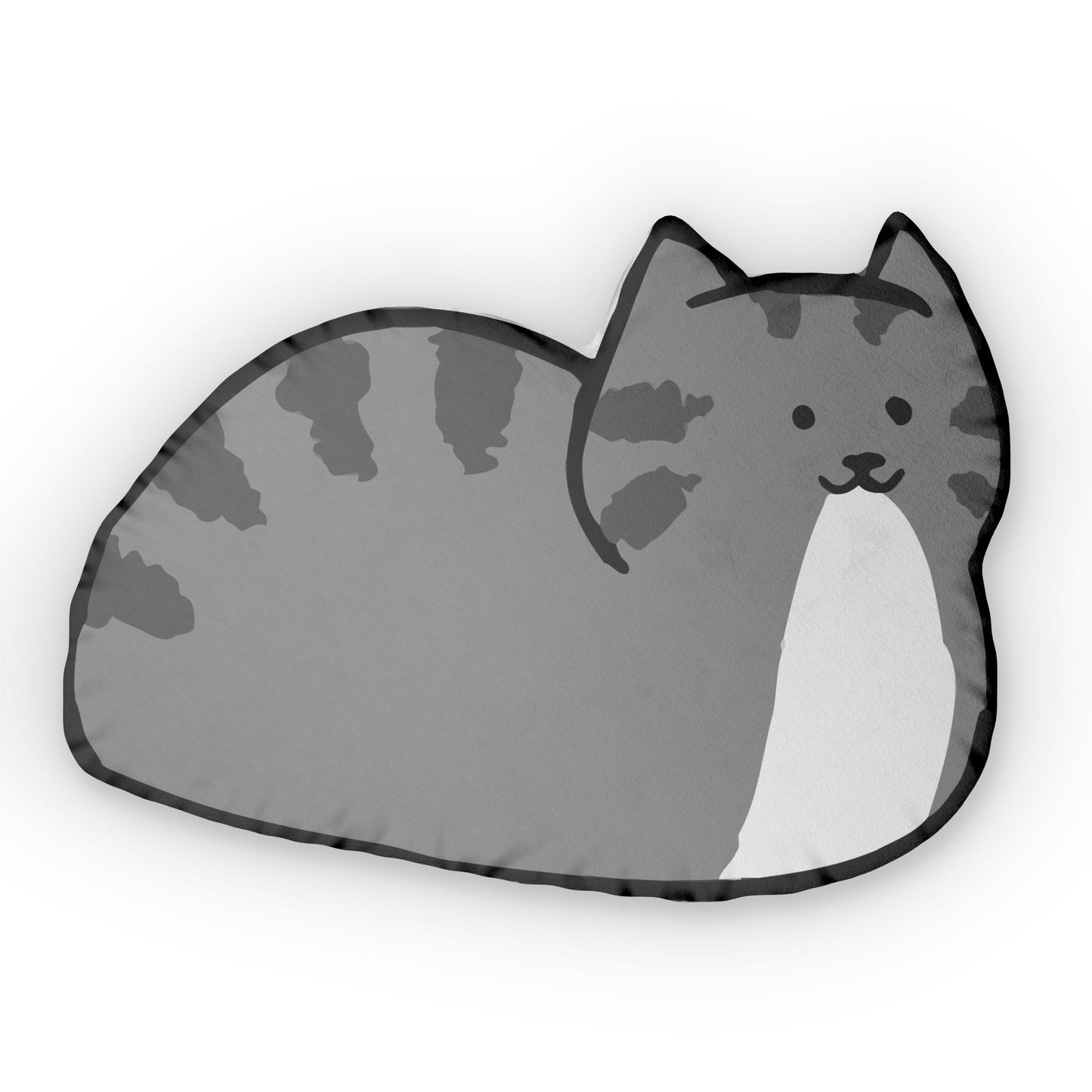 Gray Tabby Cat Loaf Shaped Pillows