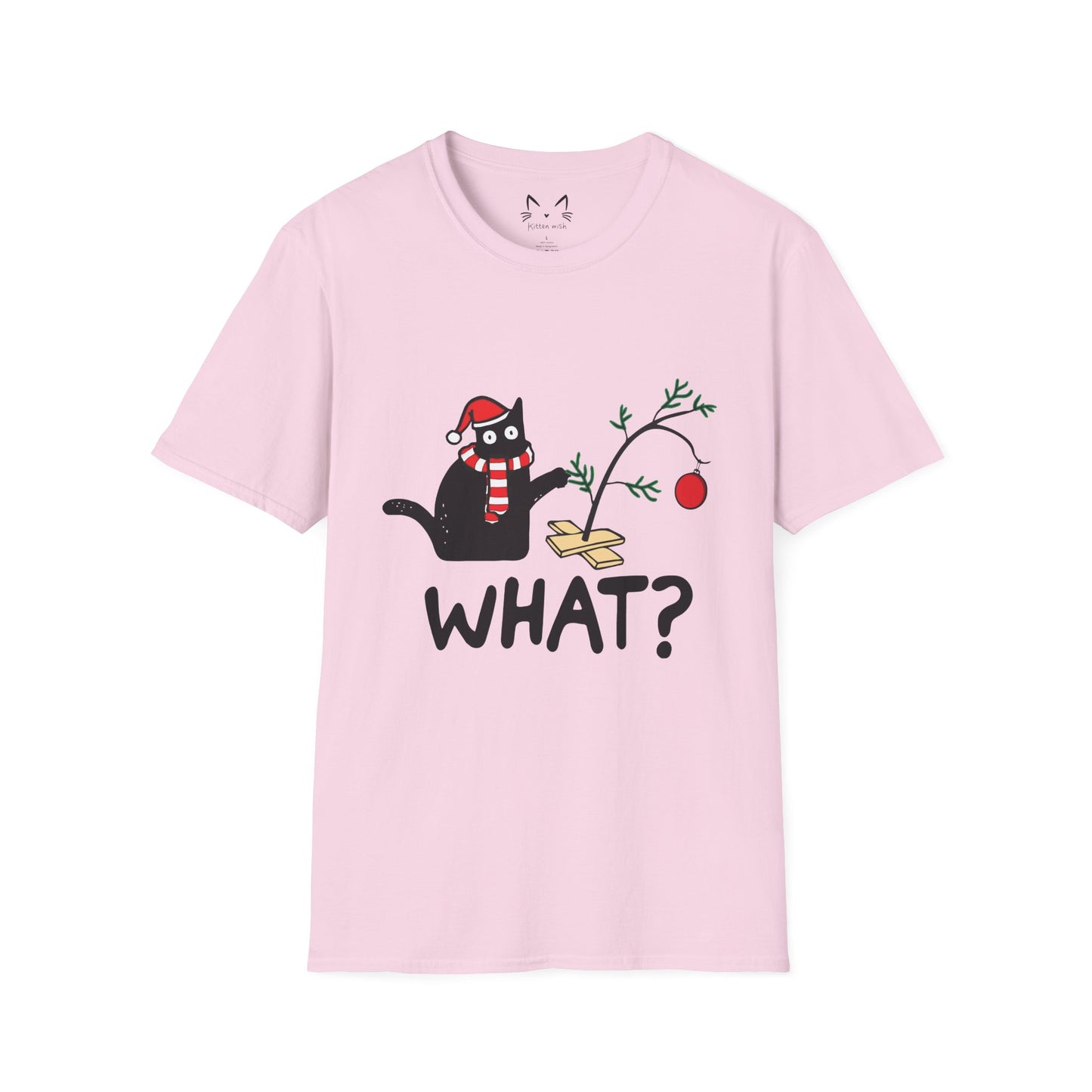 Cat What Christmas T-shirt