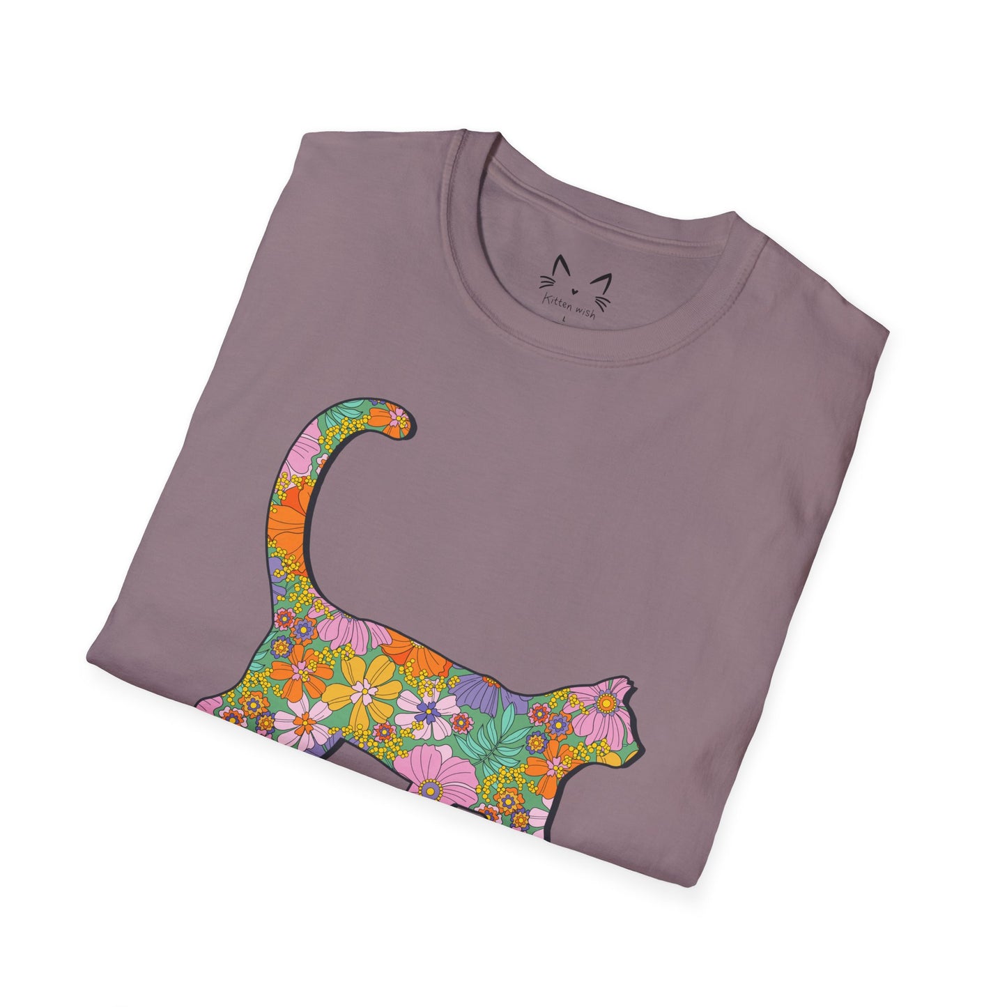 Retro Flower Cat T-Shirt