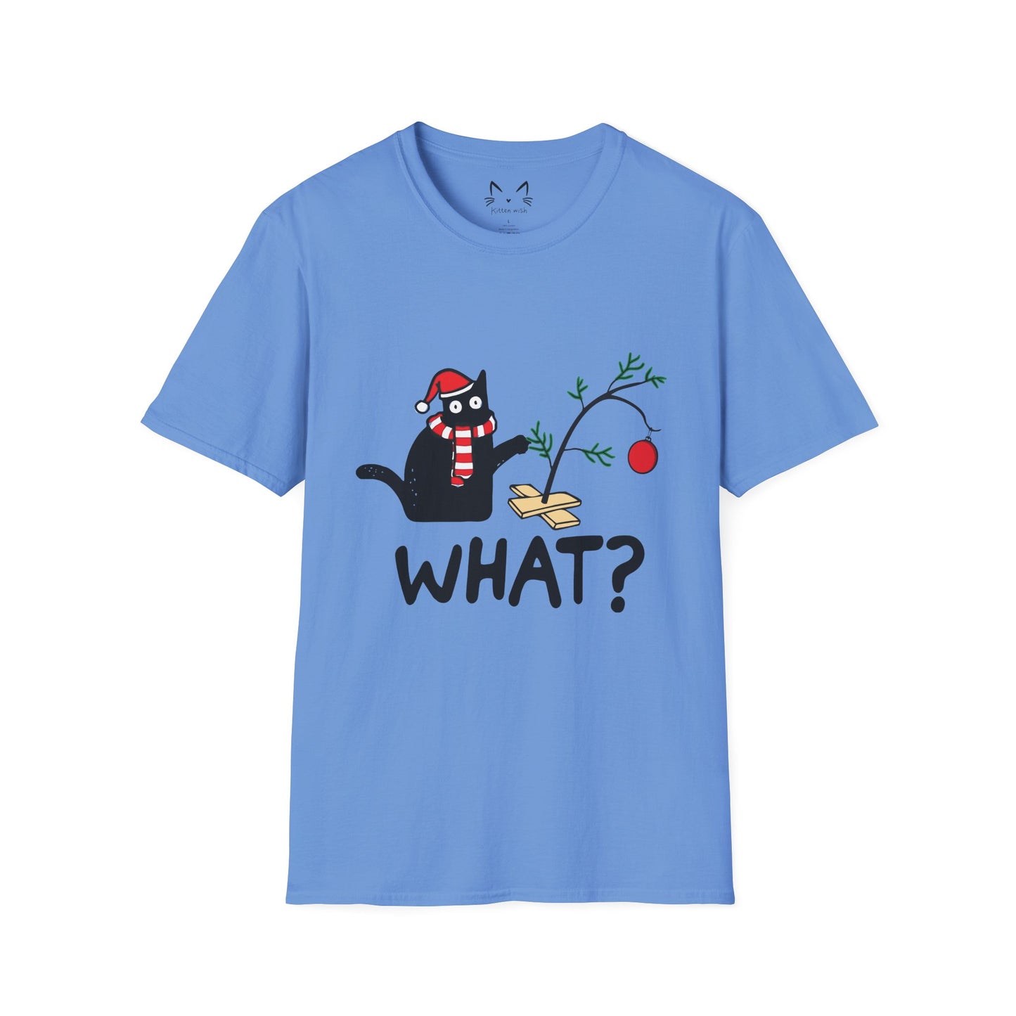 Cat What Christmas T-shirt