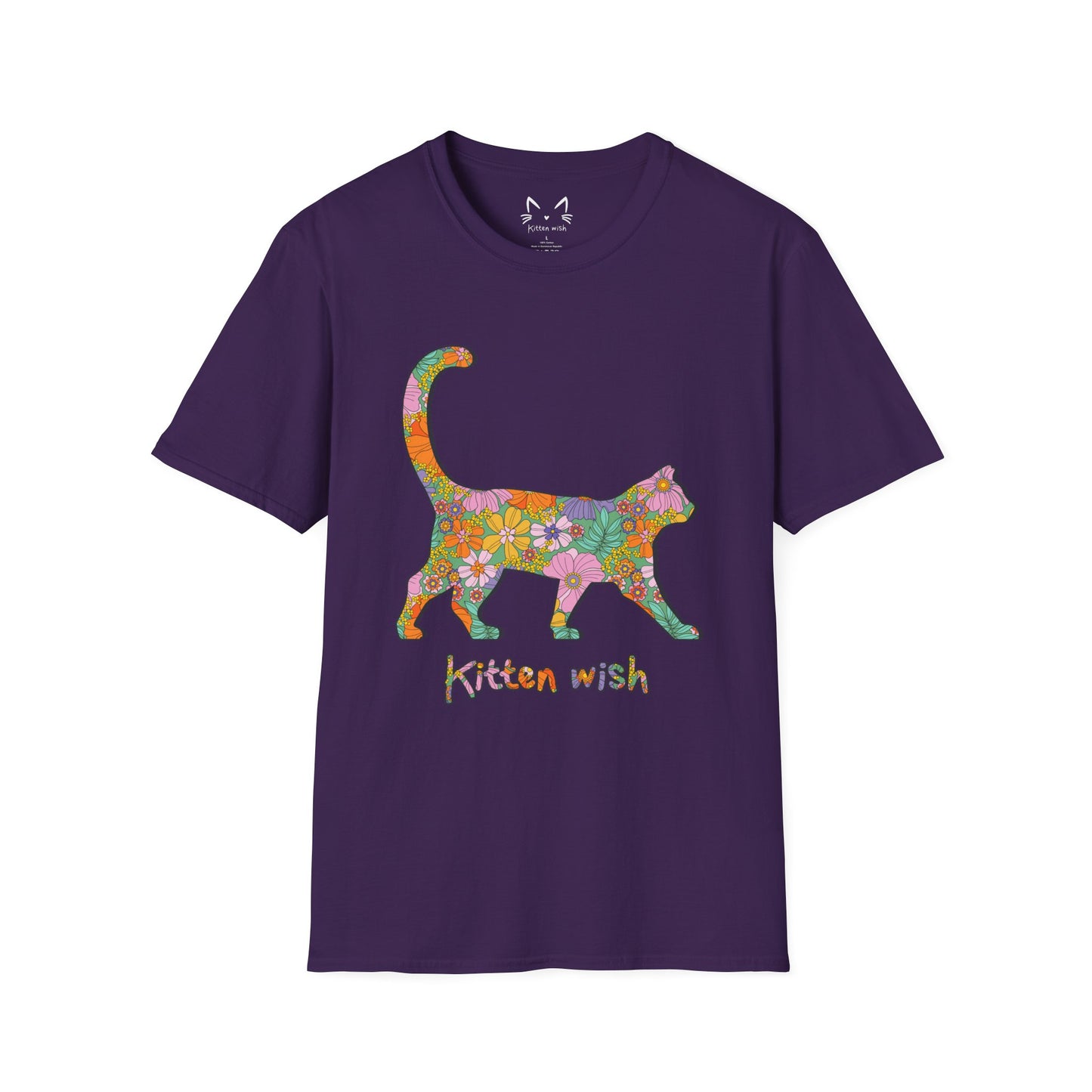 Retro Flower Cat T-Shirt