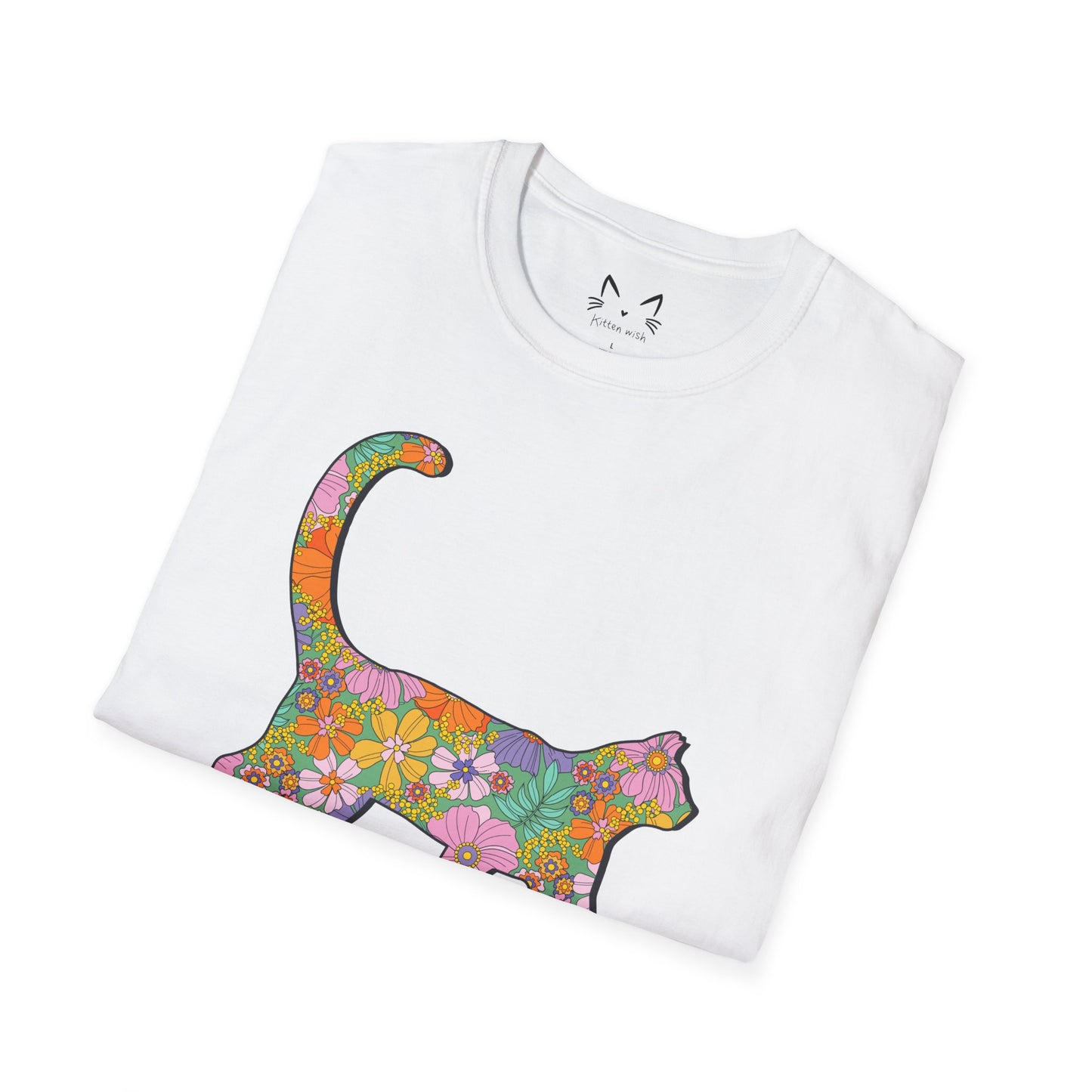 Retro Flower Cat T-Shirt