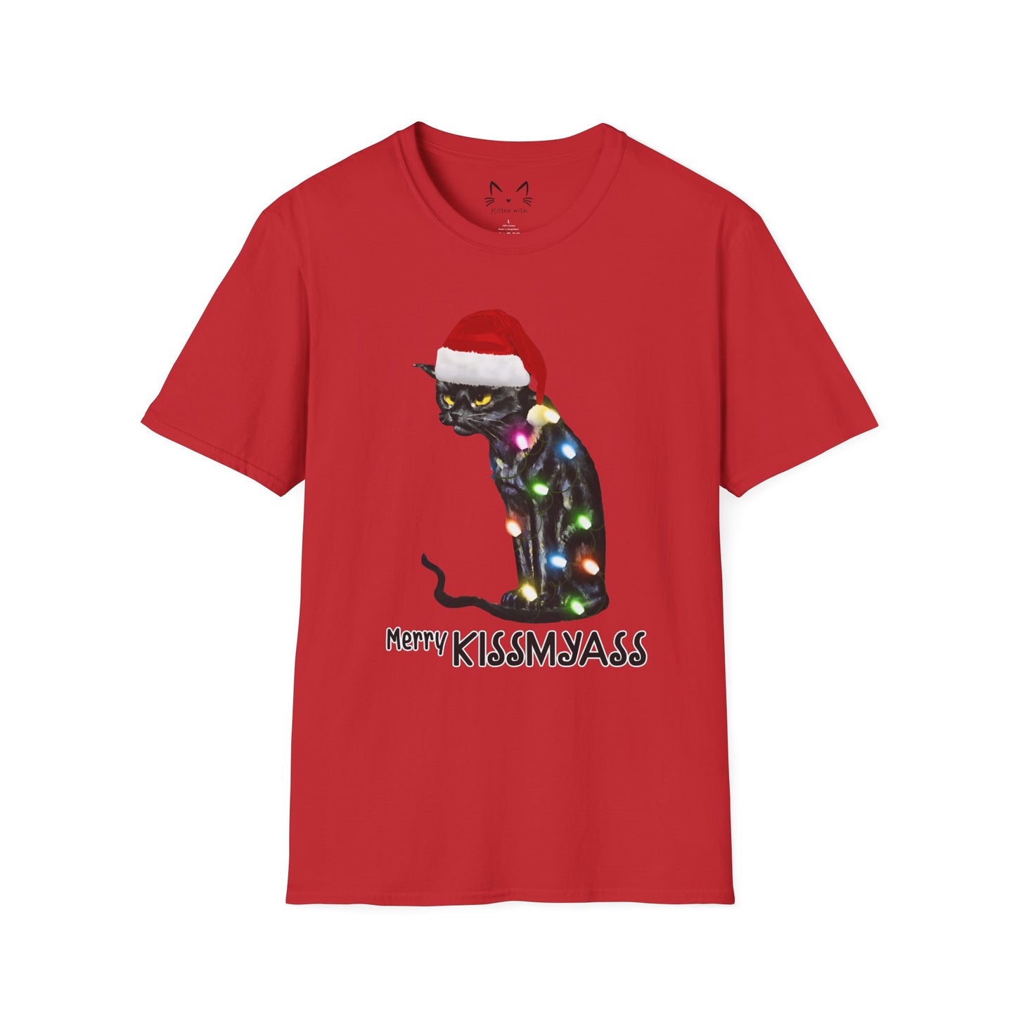 Merry Kissmyass Cat T-shirt