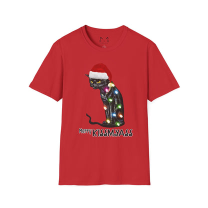Merry Kissmyass Cat T-shirt