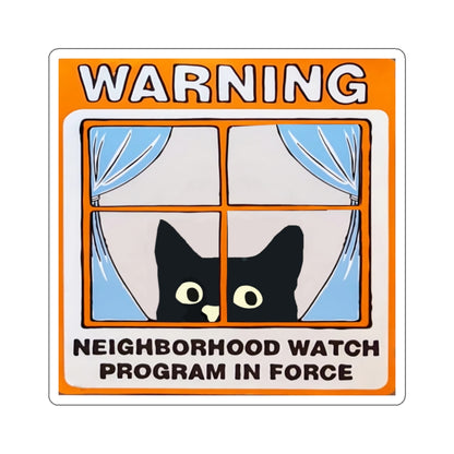 Funny Neighborhood Watch Cat Stickers