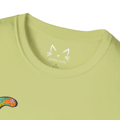 Retro Flower Cat T-Shirt