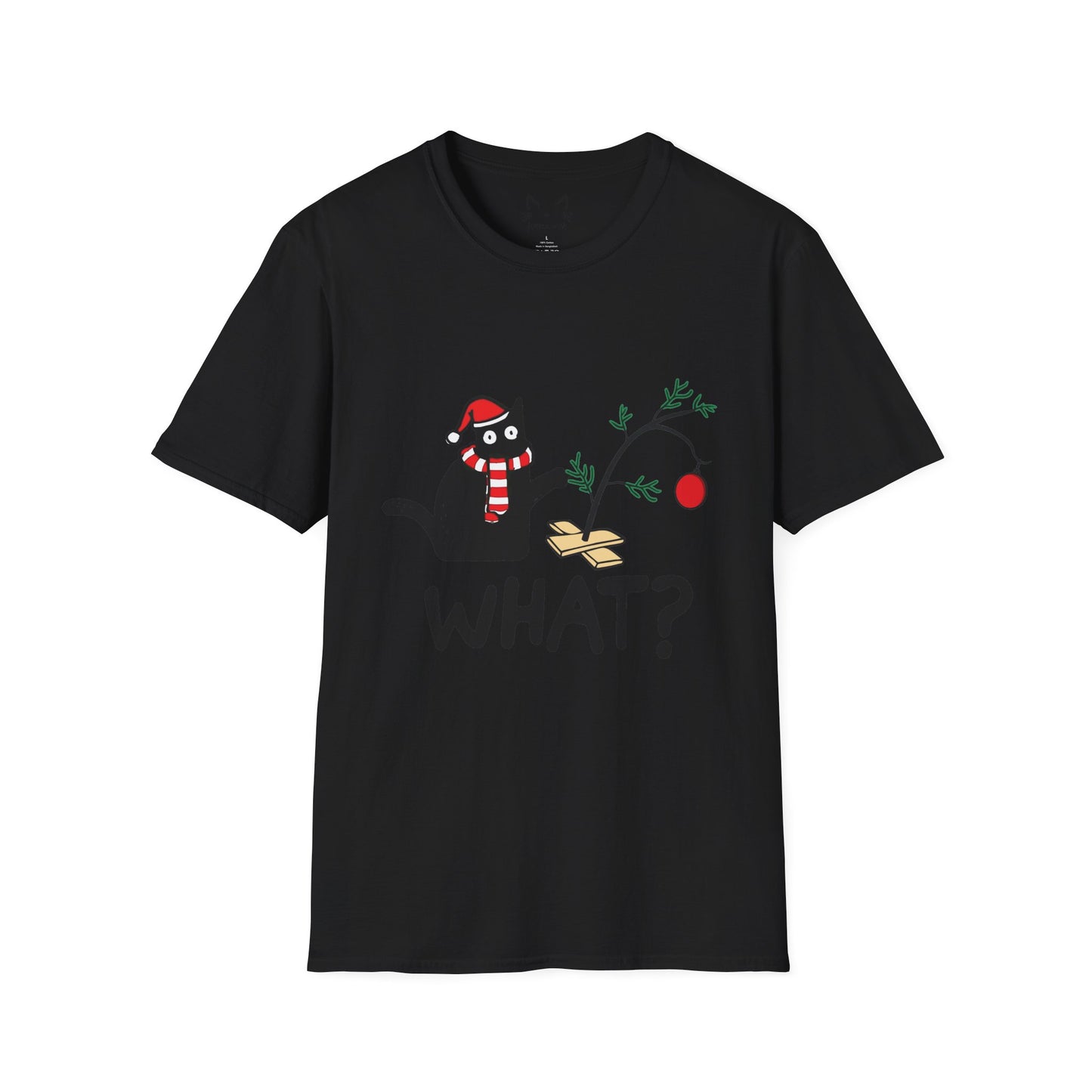 Cat What Christmas T-shirt