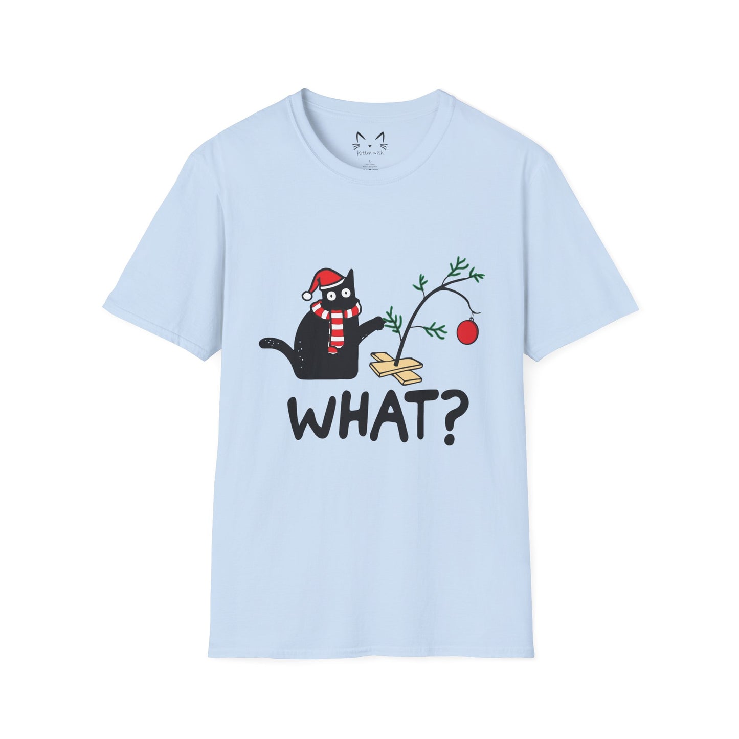 Cat What Christmas T-shirt