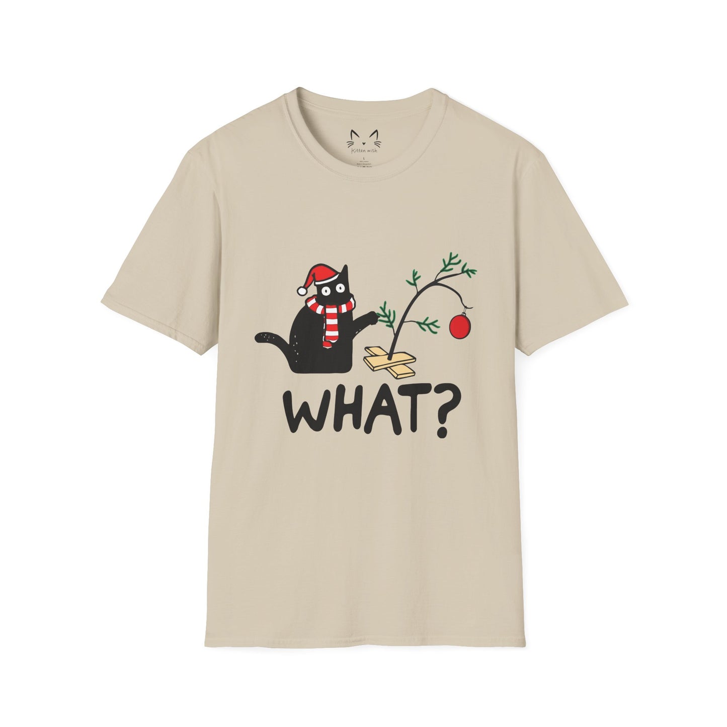 Cat What Christmas T-shirt