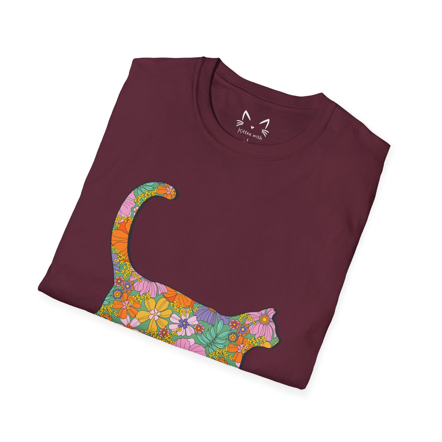 Retro Flower Cat T-Shirt