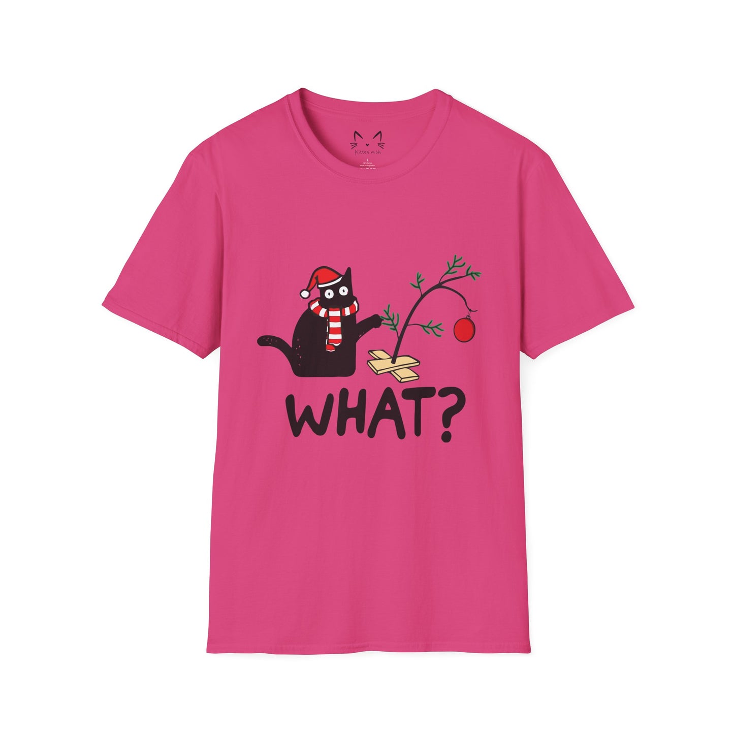 Cat What Christmas T-shirt