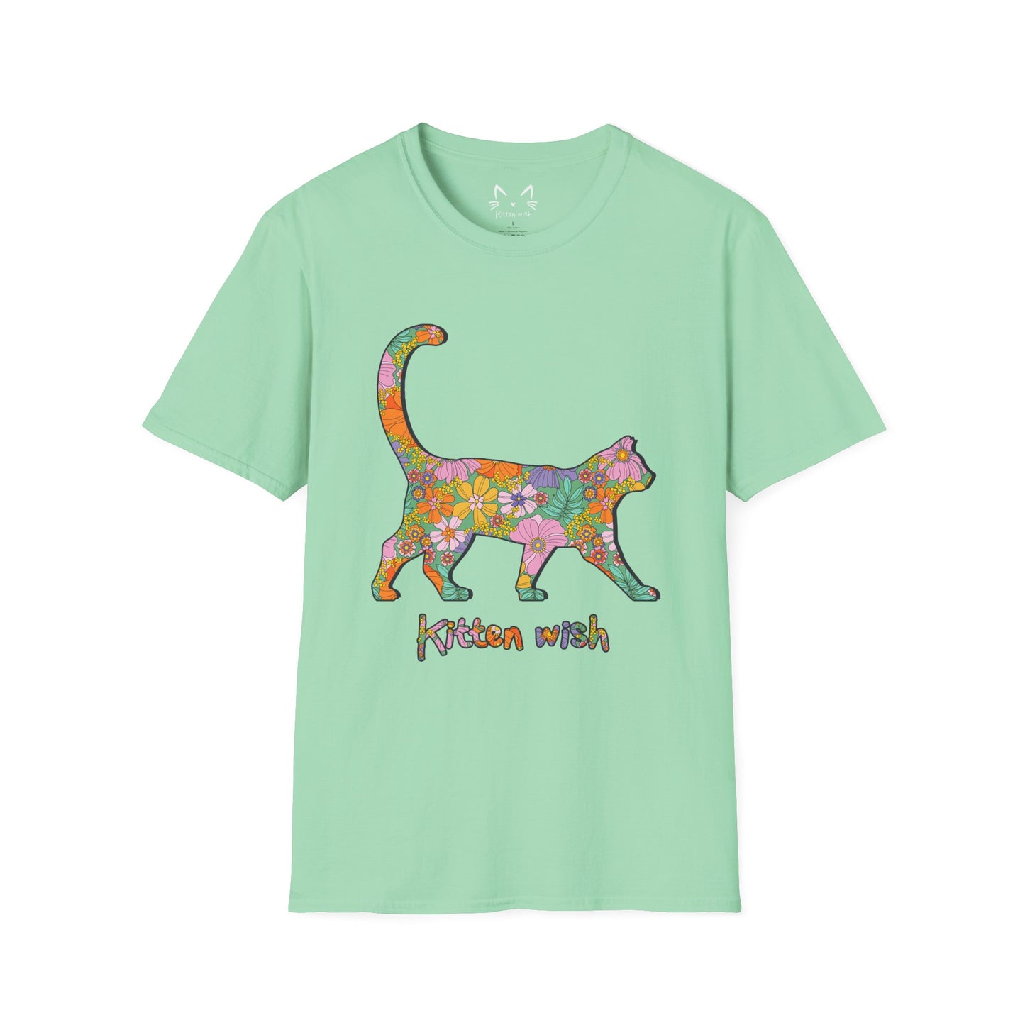 Retro Flower Cat T-Shirt