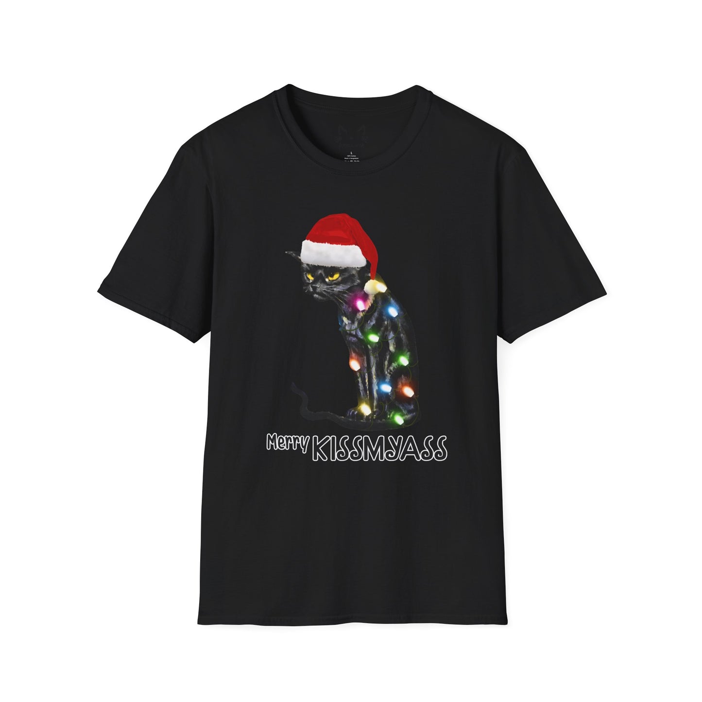 Merry Kissmyass Cat T-shirt