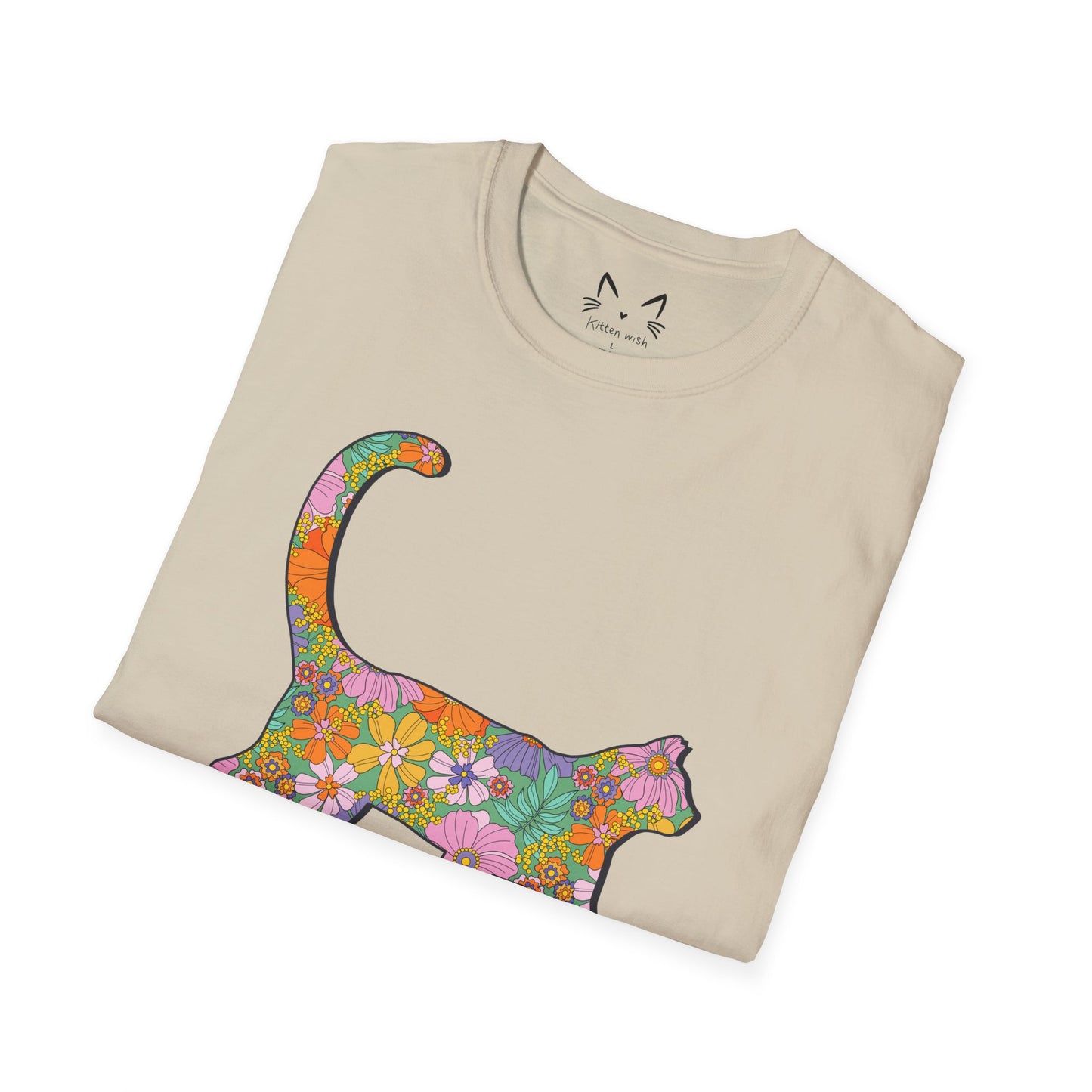 Retro Flower Cat T-Shirt