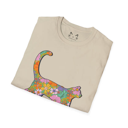 Retro Flower Cat T-Shirt
