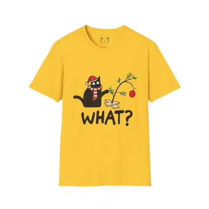 Cat What Christmas T-shirt