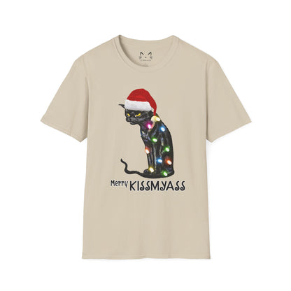 Merry Kissmyass Cat T-shirt