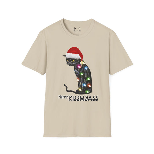 Merry Kissmyass Cat T-shirt