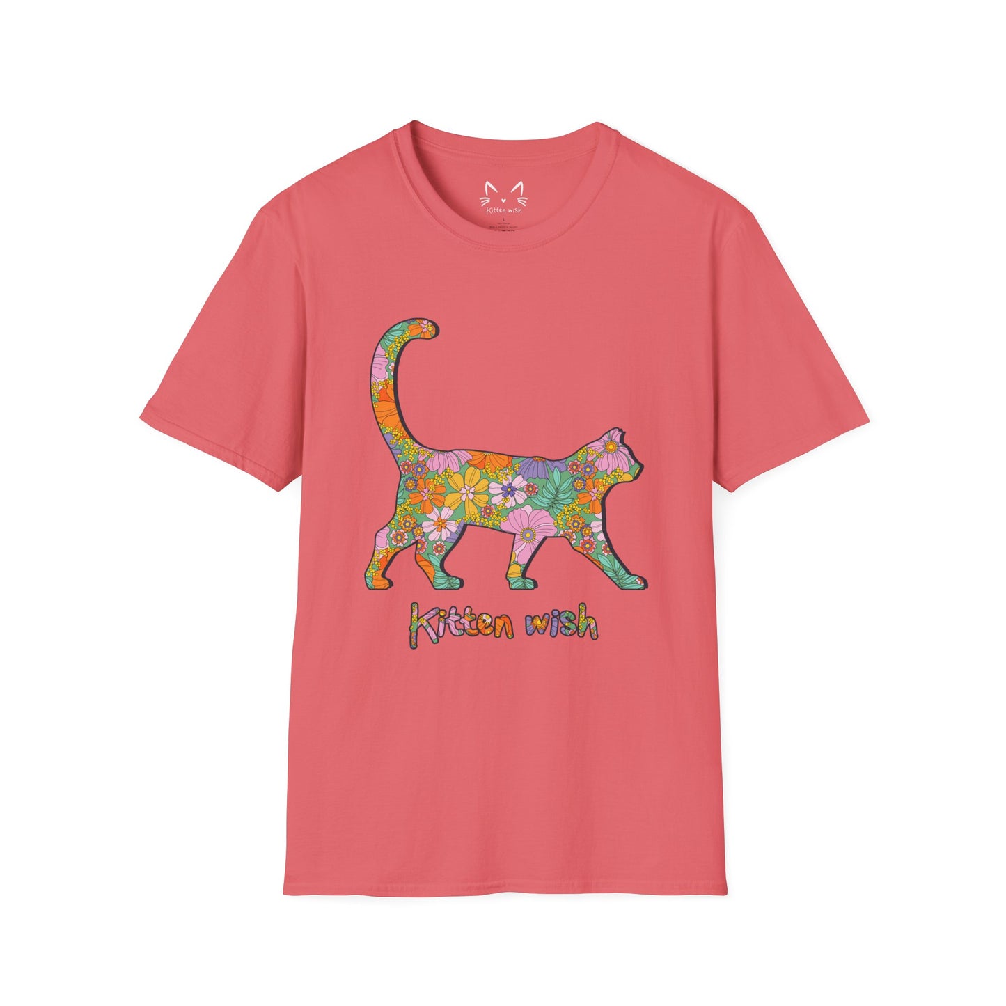 Retro Flower Cat T-Shirt