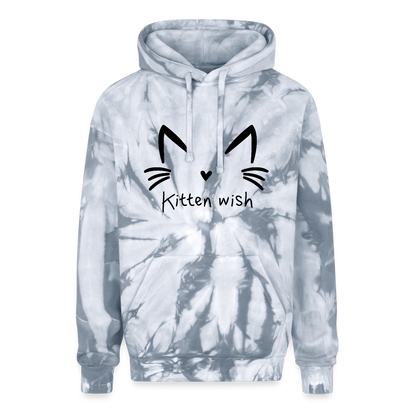 Kitten Wish Tie Dye Hoodie - spider silver