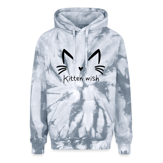 Kitten Wish Tie Dye Hoodie - spider silver