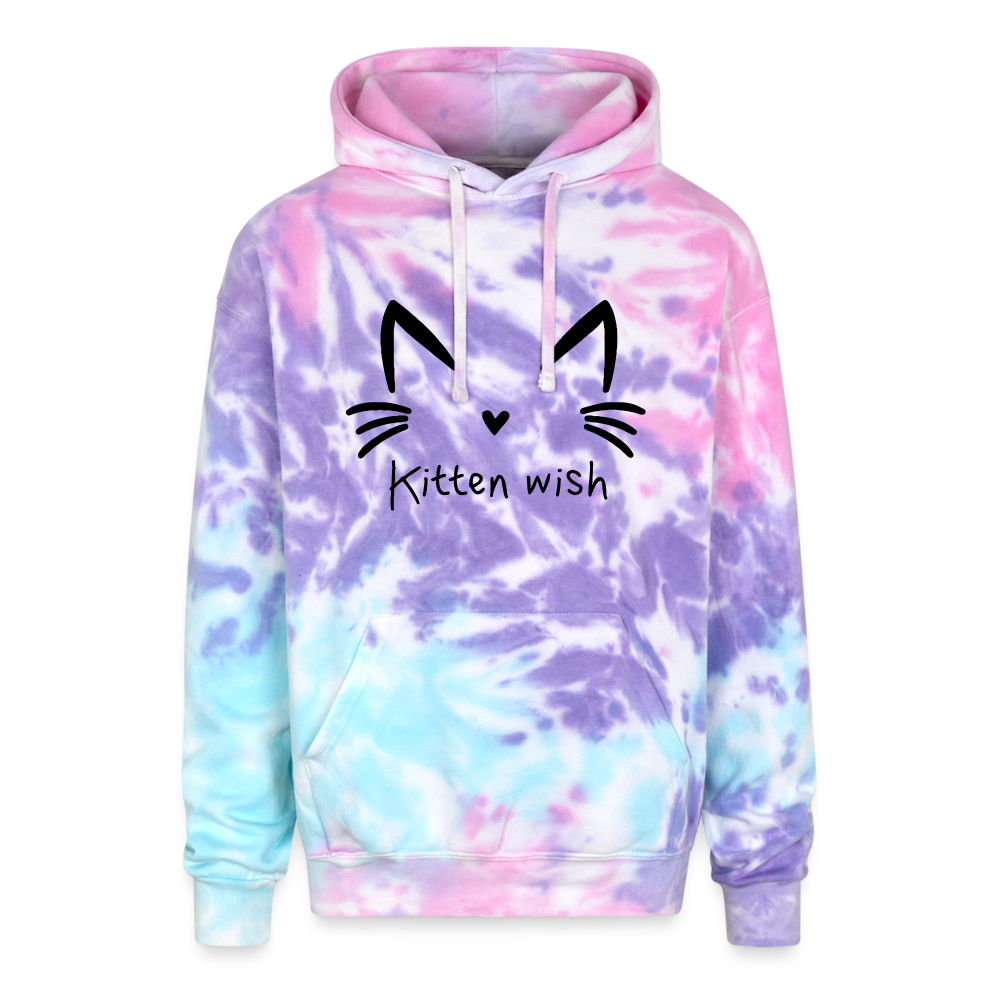 Kitten Wish Tie Dye Hoodie - cotton candy