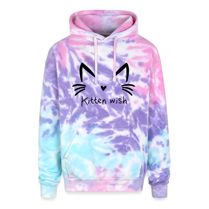Kitten Wish Tie Dye Hoodie - cotton candy