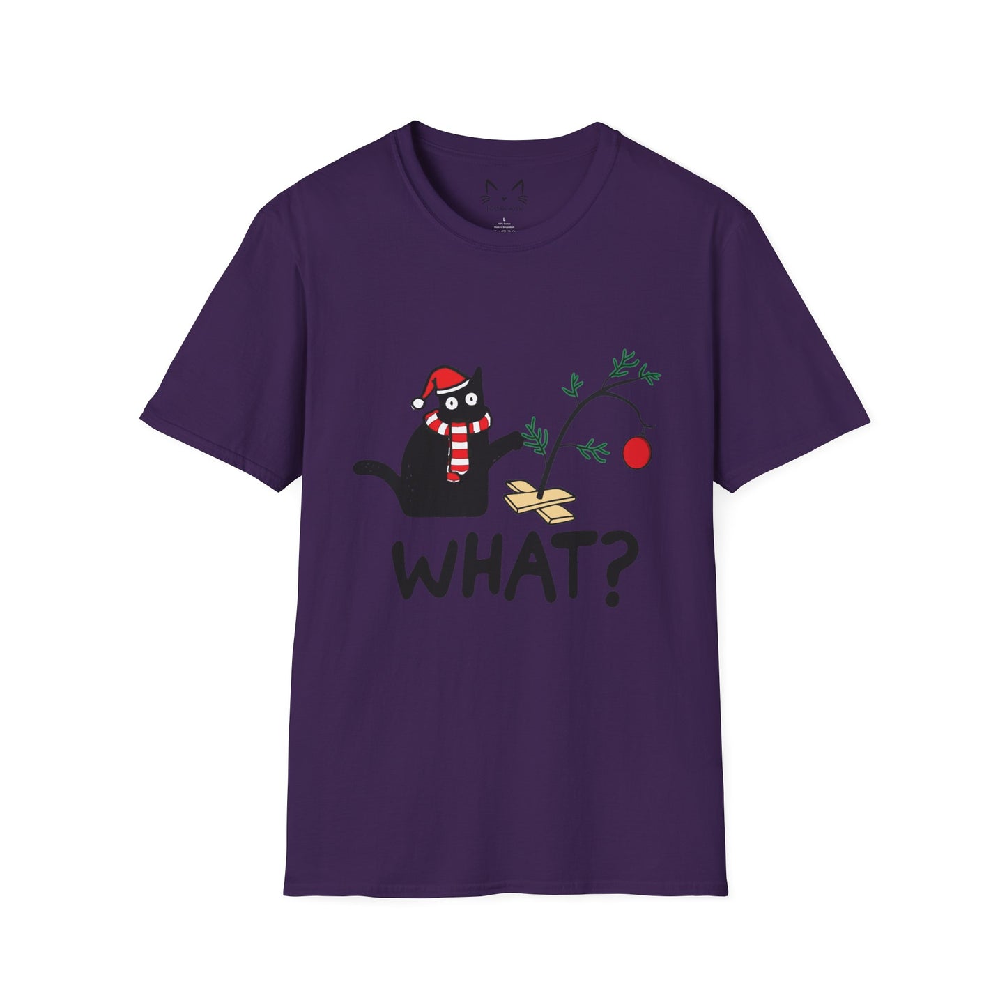 Cat What Christmas T-shirt