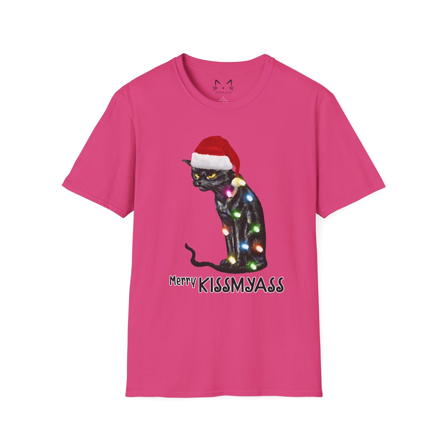 Merry Kissmyass Cat T-shirt